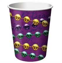 Rue Bourbon 9 oz Hot/Cold Cups Paper 8 Pack Mardi Gras Tableware Party S... - £8.64 GBP