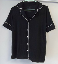 Adore Me Women&#39;s Pajama Top Button Down Loungewear Sleepwear 180 Black Large - £7.56 GBP