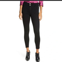 L&#39;agence Peyton High Rise Skinny Jeans Ankle Crop Stretch Black 25 - $57.90