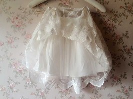 Mini Lace Baby Tutu Girl White Tutu Skirt image 4