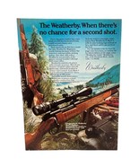 Weatherby Mark V Rifles Print Ad Vintage 1982 Magnum Lazermark Hunting - £9.76 GBP