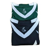 Kids Soccer Shirts Size Small Green and Black (Champro) V-Neck - £12.75 GBP