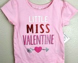 Infant &amp; Toddler Girls Pink &amp; Red Little Miss Valentine T-Shirt Tee Shir... - $9.31