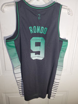 Adidas Women&#39;s NBA Jersey Boston Celtics Rajon Rondo Black Vibe sz L - £15.57 GBP