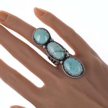 Sz6 Paul Livingston Navajo Sterling and turquoise ring - £241.21 GBP