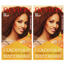 Pack of (2) New Revlon Colorsilk Moisture Rich Hair Color, Golden Brown No. 73, - £12.34 GBP