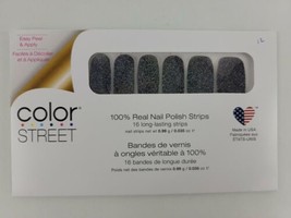 Color Street SOHO - VER IT Nail Polish Strips Black Holographic Sparkle ... - £26.54 GBP