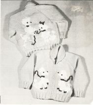 Boys Girls Mary Maxim Easter Peter Cottontail Bear Sweater Knit Pattern 2-6 - $12.99
