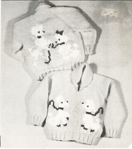 Boys Girls Mary Maxim Easter Peter Cottontail Bear Sweater Knit Pattern 2-6 - £10.34 GBP