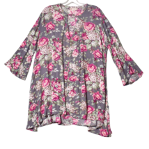 Altar’d State Women&#39;s Tunic Dress Size Small Long Sleeve Floral Print Mu... - $23.69