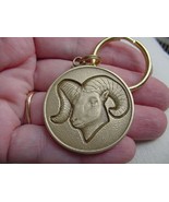 (MD50-A) mountain RAM bighorn Sheep head BRONZE Medallion KEY RING - $291.67 MXN