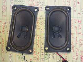 23HH81 PAIR OF TV SPEAKERS, ELEMENT FLX-2210, SOUND GREAT, VERY GOOD CON... - $6.74