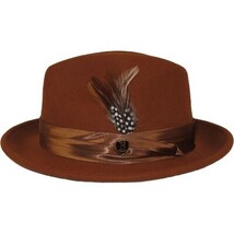 Men Bruno Capelo Hat Australian Wool Crushable Fedora Giovani UN125 Cognac Brown image 5