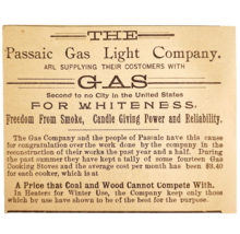 1895 Passaic Gas Light Company Victorian Advertisement Utility New Jerse... - $375.29 MXN