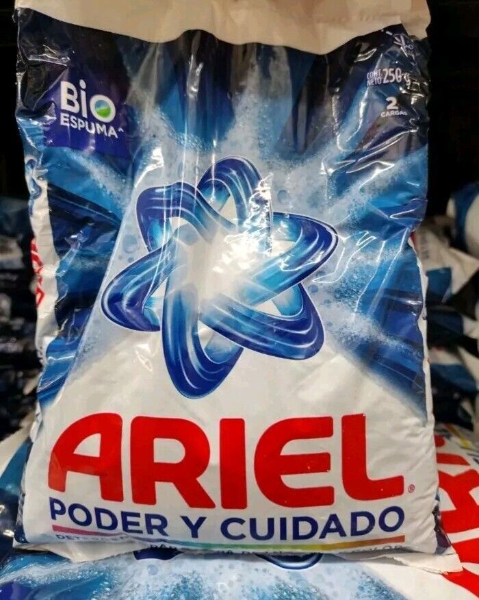 3X ARIEL DETERGENTE PODER Y CUIDADO - 3 BOLSAS DE 250g c/u - ENVIO GRATIS - $19.99