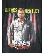 DIERKS BENTLEY Riser Concert Tour Short Sleeve Graphic Black T-Shirt Size S - €8,86 EUR