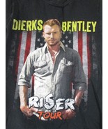 DIERKS BENTLEY Riser Concert Tour Short Sleeve Graphic Black T-Shirt Size S - £8.30 GBP