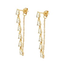 CCFJOYAS High-Quality 925 Silver Chain Drop Stud Earrings for Women Charming Ros - £9.18 GBP
