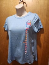 NWOTs Girls Champion Blue Ombre Logo Short Sleeve Casual T-Shirt Size 14/16 - $9.90