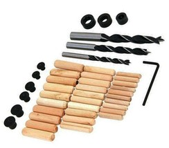 Dowel &amp; Bit Set 47 Piece Carbon Steel Wood Bits Assorted Dowels P132 - $8.38