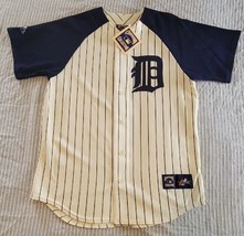 Vintage Majestic Cooperstown Collection Detroit  Jersey Blue &amp; Beige XXL... - £59.09 GBP
