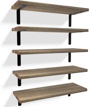 Farmhouse-Style Floating Shelf For Wall Décor, Hanging Shelves For Bedroom, - £26.46 GBP