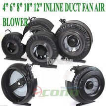 4&quot; 6&quot; 8&quot; 10&quot; 12&quot; Inline Exhaust Duct Fan Air Cooling Blower Hydroponic - $95.82 CAD+