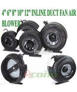 4&quot; 6&quot; 8&quot; 10&quot; 12&quot; Inline Exhaust Duct Fan Air Cooling Blower Hydroponic - $69.99+