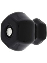 Depression Glass Cabinet Knobs Black Milk Glass Vintage Restoration Set Of 6 - £24.39 GBP