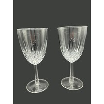 Set of 2 Diamant Cristal D&#39;Arques Durand Crystal Tall Water Glass Stemware - $19.78