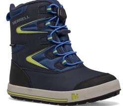 Merrell snow bank 3.0 waterproof kids boot in Navy/Citron - $54.00