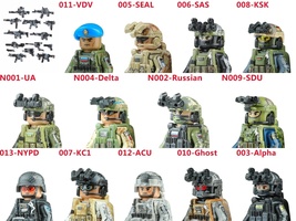 Variety Commando Figures Building Blocks Troops Soldiers Military Bricks... - $3.10+