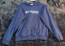 Columbia PFG HoodieYouth Size XL Blue Knit Cotton Long Casual Sleeve Poc... - £12.54 GBP