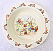 Royal Doulton Bunnykins Baby Bowl Teeter Totter SeeSaw 6 1/4 x 1 5/8 Inch - $29.21