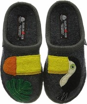 HAFLINGER Flair Tucan Anthrazit GRAY wool Arch Support Slipper EU 37 41 - $60.99