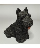 Scottish Terrier Stone Carved Figurine Stone Critter Littles Black Scottie - $276.80 MXN
