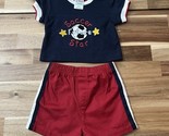 Vintage Okie Dokie Baby Boy Shorts Outfit Future Soccer Star 0-3 Months ... - $18.99