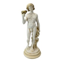 Greek Roman God Dionysus Bacchus &amp; Faun by Michelangelo Statue Sculpture Patina - £76.90 GBP