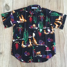 Vintage Y2K SouthWest Print Shirt Boys 10 NEW Cactus Coyote Roadrunner - $25.60