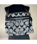 Vintage Coach Black Signature Logo Canvas Tote/Purse - €52,47 EUR