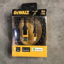 DeWalt 131 1322 DW2 Durable Micro-USB Reinforced Braided Cable 6 ft. - £8.05 GBP