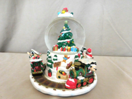 Disney Christmas Collection Holiday Express Snowglobe Moving Musical Train RARE - $94.05