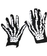 S/M Goth Punk Rock SKELETON HAND BONE GLOVES Cosplay Halloween Costume Accessory - $86.58 MXN