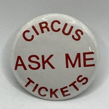 Zuhrah Shrine Circus Tickets Worker Masonic Shriner Freemason Pinback Bu... - $5.95