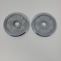 VTG York Barbell 2.5lb 2.5 Standard Weight Plates CHROME 1&quot; Hole 5lbs Total - £23.61 GBP