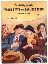 Fresno State vs San Jose State Football Program 11-24-1949 - £58.88 GBP