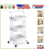 Heavy Duty 3-Tier Utility Cart - Multifunctional Organizer with Smooth W... - $1,107.60 MXN