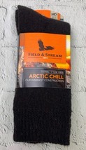 Arctic Chill Merino Wool Crew Socks Mens Medium 12 in Black - £18.76 GBP