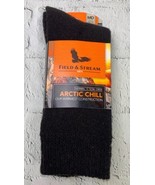 Arctic Chill Merino Wool Crew Socks Mens Medium 12 in Black - £18.72 GBP