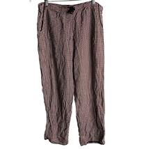 Betsey Johnson Intimates Pajama Pants S Pink Black Check Pockets Elastic Waist - £7.59 GBP
